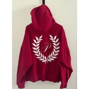 NWOT Victorias Secret PINK XXL Red Ivy Everyday Fleece Zip Front Hoodie